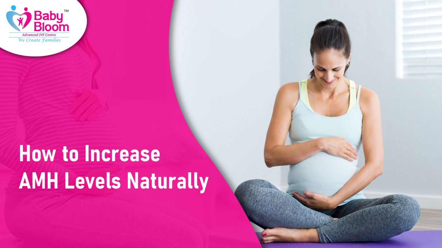 How to Increase AMH Levels, a pregnant lady smiling and thinking to boosts AMH level