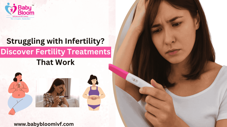 "Woman looking at a negative pregnancy test – Baby Bloom IVF offers effective infertility solutions"
