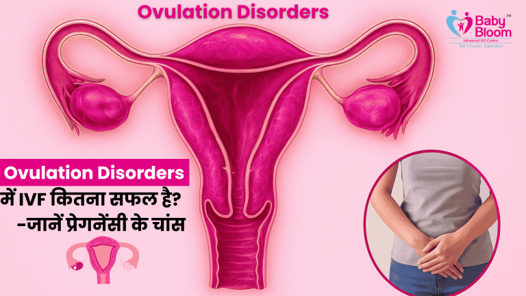 "Female reproductive system showing ovulation disorder – IVF success and pregnancy chances explained by Baby Bloom IVF"