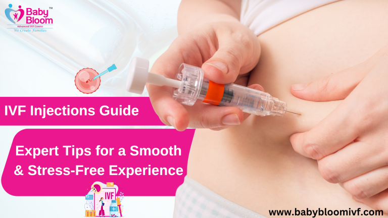 Close-up of a woman self-administering an IVF injection in the abdomen – expert tips for a smooth and stress-free experience.